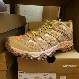 Merrell Moab 3 Bliss Hiking Shoes - Tan and Orange